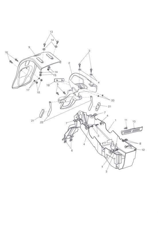 Diagram Rear Mudguard for your Triumph Tiger  