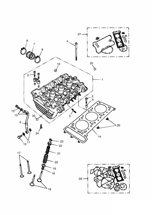 Diagram Cylinder Head and Valves for your 2006 Triumph Scrambler  EFI 