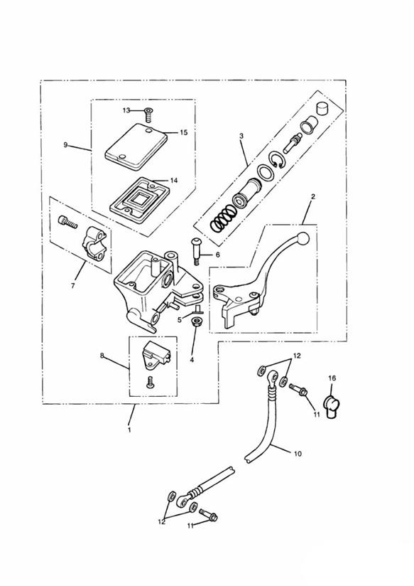 Diagram Clutch Master Cylinder for your 2007 Triumph Bonneville  from VIN 380777/ SE 