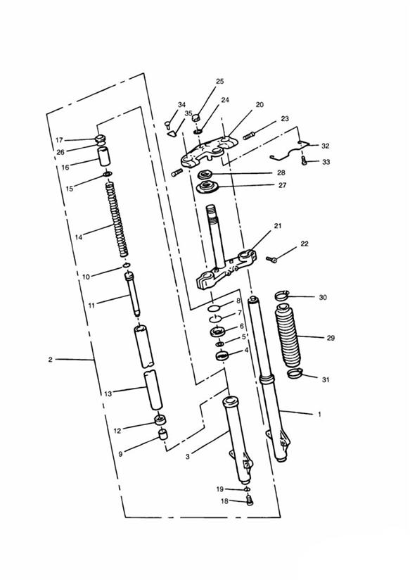 Diagram Front Forks and Yokes  + 43523 for your 2017 Triumph Bonneville Bobber   