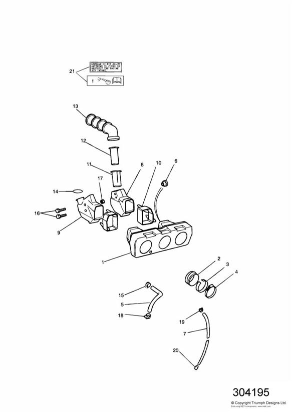 Diagram Airbox for your 1997 Triumph Adventurer 71699 >  