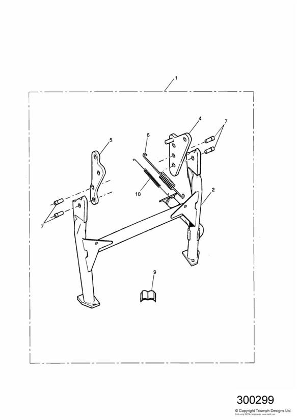 Diagram Centre Stand for your 1994 Triumph Tiger   