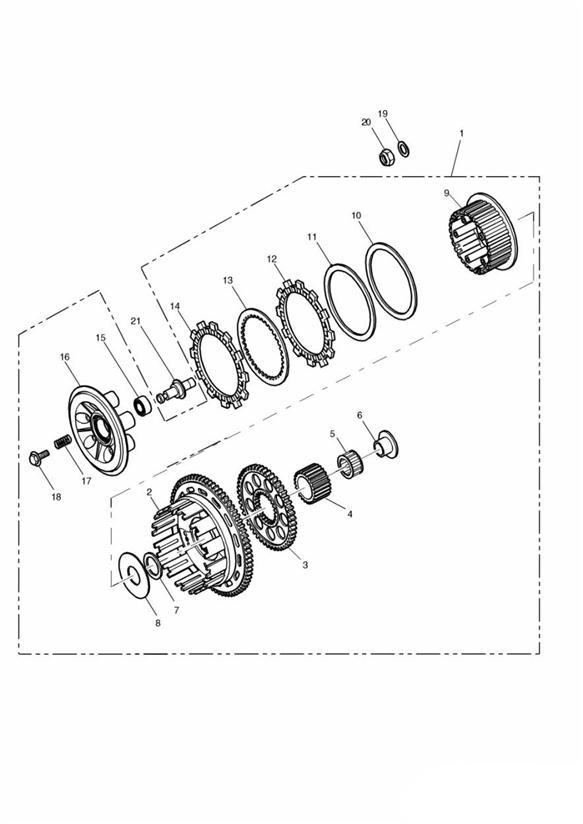 Diagram Clutch for your 2016 Triumph Speed Triple 210445 > 461331  