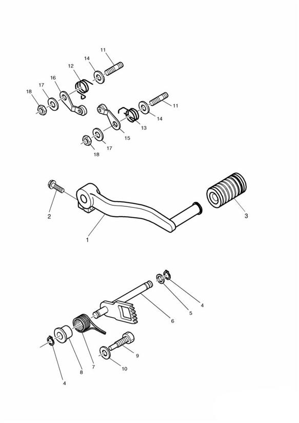 Diagram Gear Change Pedal for your 2019 Triumph Bonneville Bobber   