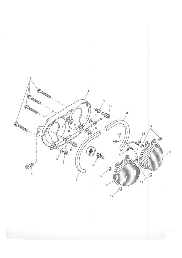 Diagram Headlight/Mountings for your Triumph