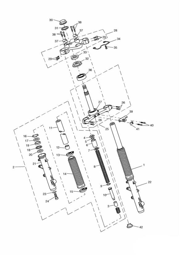 Diagram Front Forks and Yokes for your 2017 Triumph Bonneville Bobber   