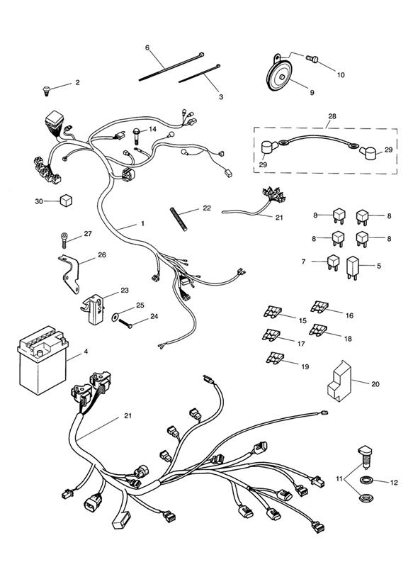 Diagram Electrical Equipment for your Triumph Bonneville Bobber  