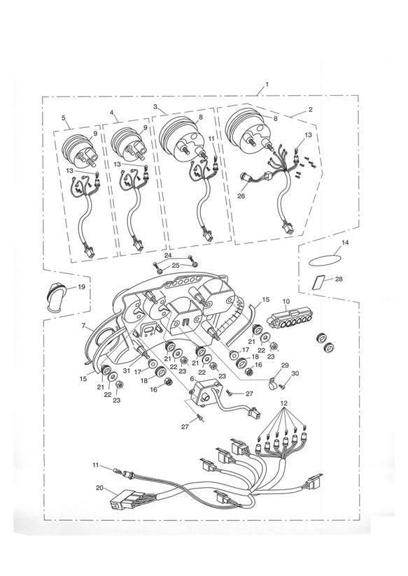 Diagram Instruments for your 2010 Triumph Bonneville  from VIN 380777/ SE 