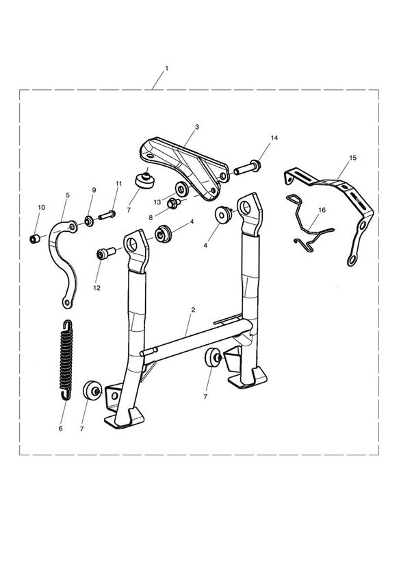 Diagram Centrestand Kit, Evap > 519108 for your 2019 Triumph Bonneville  T120 > AC6129 