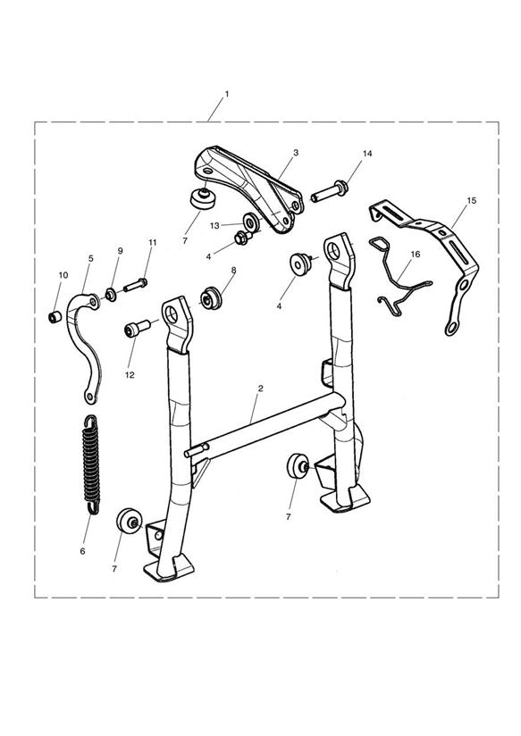 Diagram Centrestand Kit, Evap > 519108 for your 2018 Triumph Street Cup   