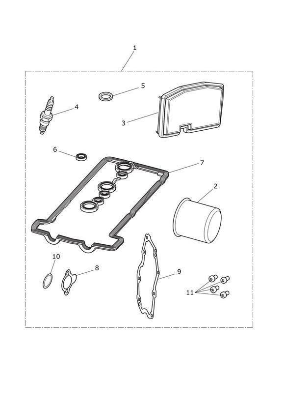 Diagram Service Kits for your 2014 Triumph Tiger 800XC  