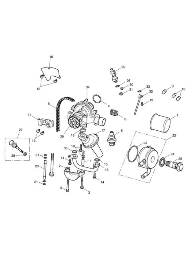 Diagram Oil Pump Drive for your 2011 Triumph Tiger 800  