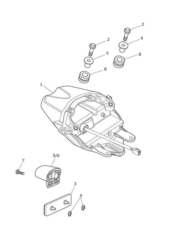 Diagram Rear Light for your 2017 Triumph Speed Triple 210445 > 461331  