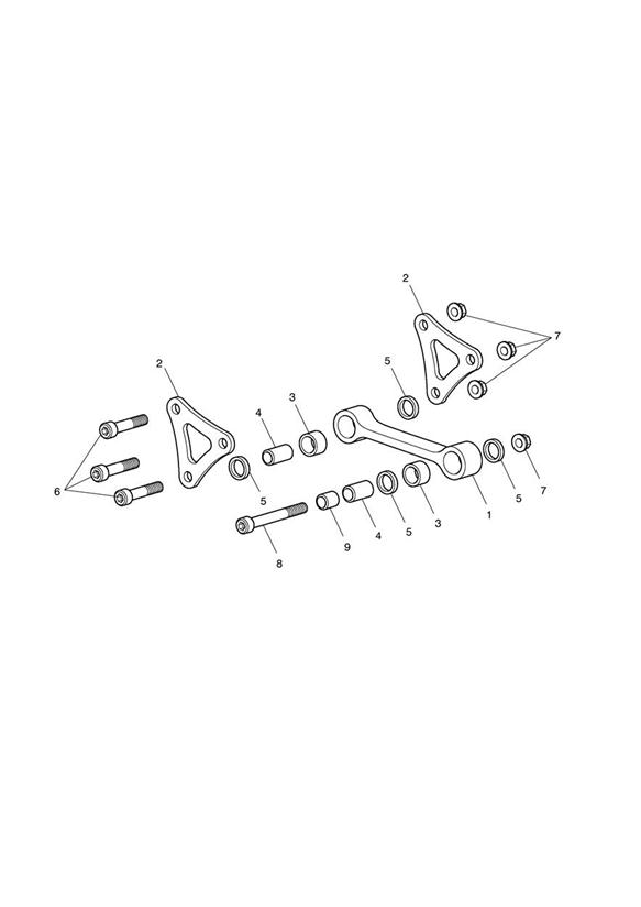 Diagram Rear Suspension Linkage for your Triumph