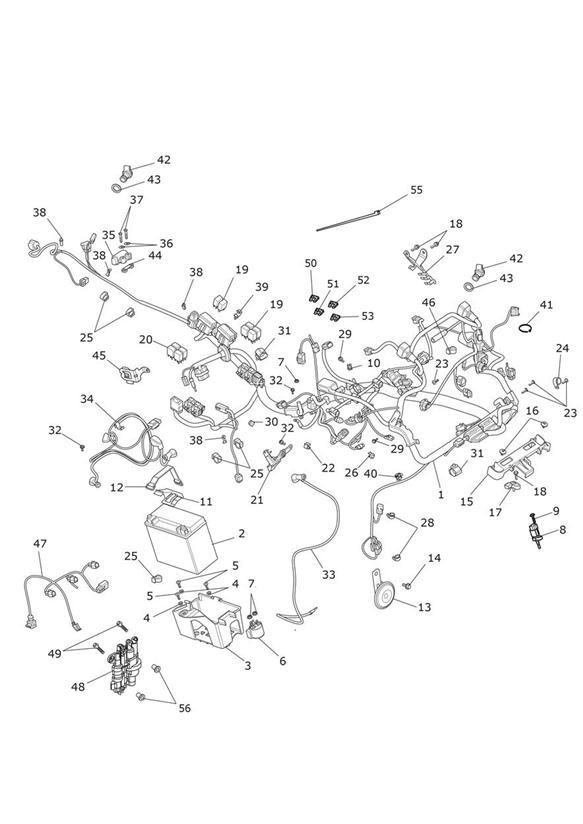 Diagram Electrical Equipment for your 2012 Triumph Speedmaster   