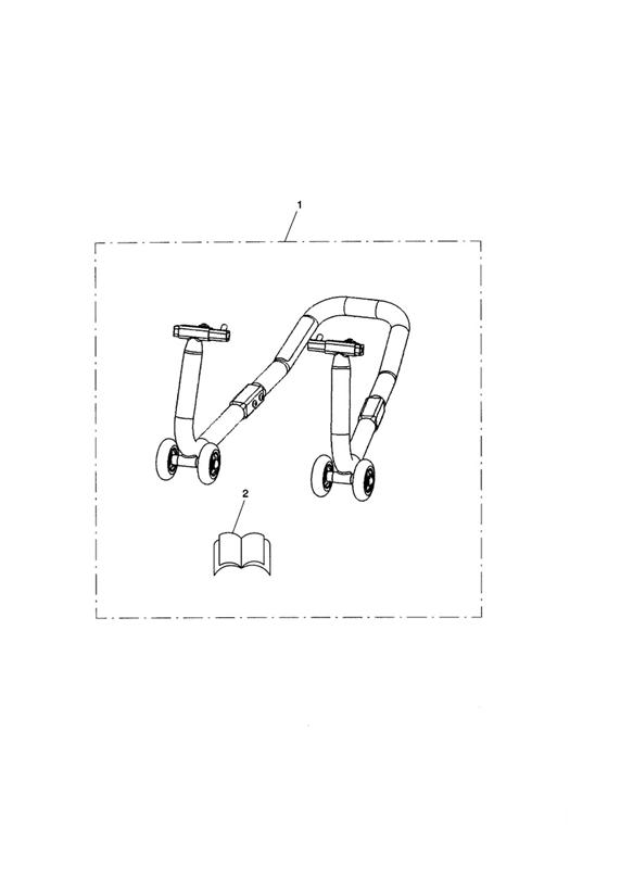 Diagram Paddock Stand, Front for your 2011 Triumph Street Triple R from VIN 560477  