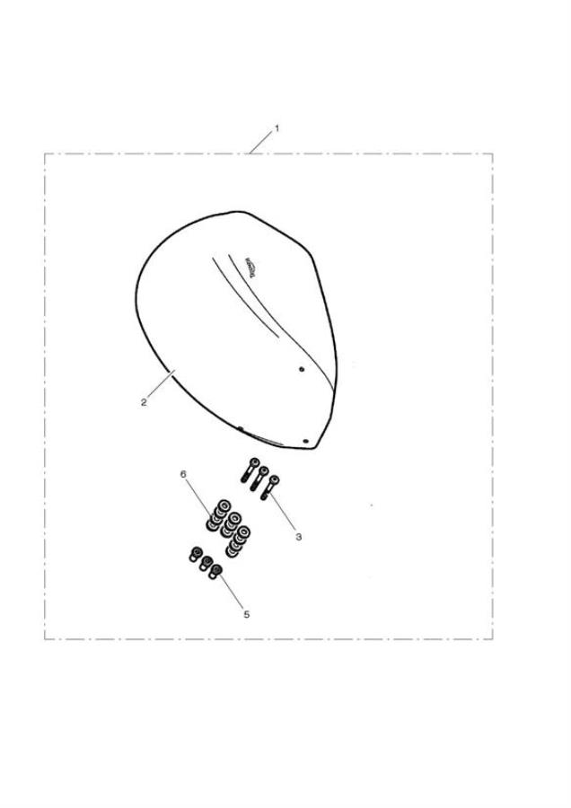 Diagram Flyscreen Visor Kit, Smoked > 480781 for your 1994 Triumph Speed Triple 461332 > 735437  