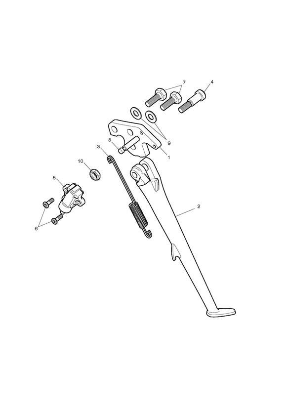 Diagram Sidestand for your 2002 Triumph Sprint RS > 139276  