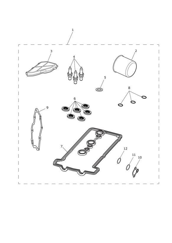 Diagram Service Kits for your 2011 Triumph Street Triple Standard to VIN 560476  