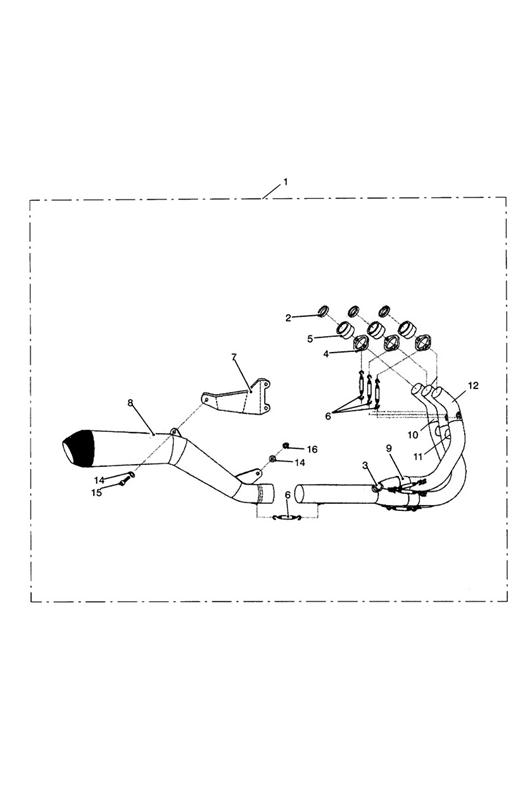 Diagram Exhaust System, Arrow 3:1 for your Triumph Street Triple  