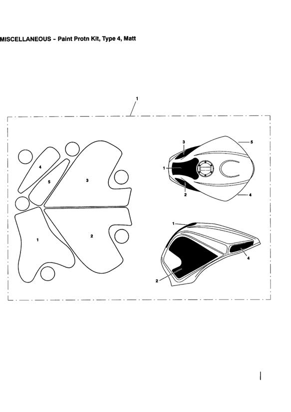 Diagram Pnt Protn Kit, Type 4 Matt for your Triumph