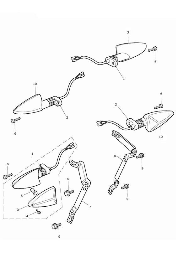 Diagram Indicators for your Triumph Thunderbird  1600 & 1700 STORM