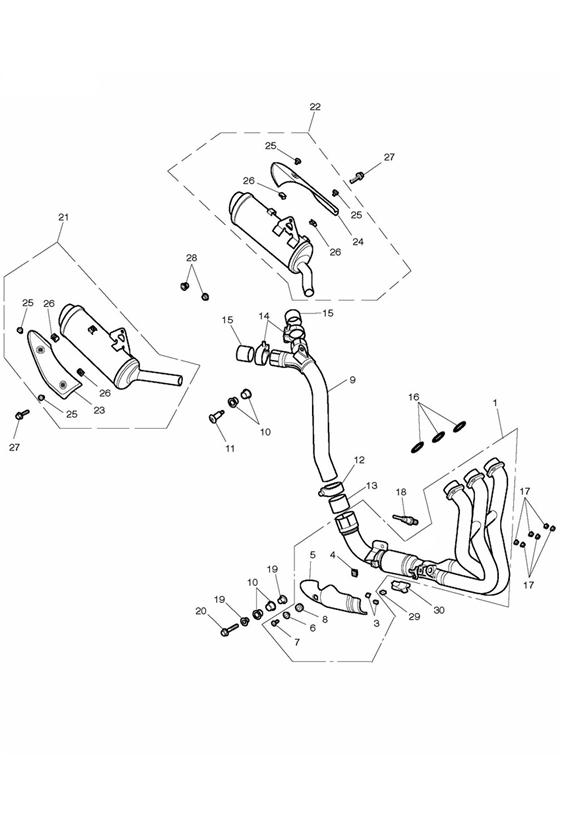 Diagram Exhaust System for your 2019 Triumph Bonneville Bobber   