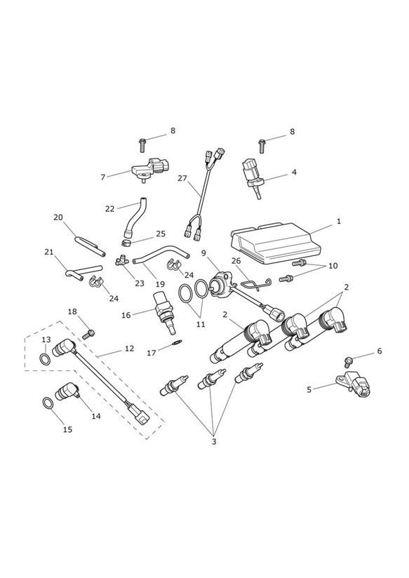 Diagram Engine Management System for your Triumph Bonneville Bobber  