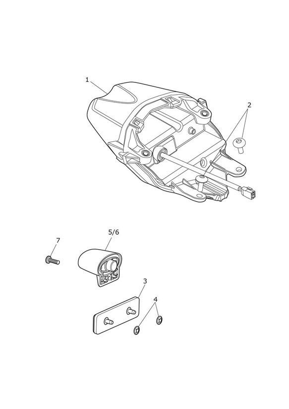 Diagram Rear Light for your 2017 Triumph Speed Triple 210445 > 461331  