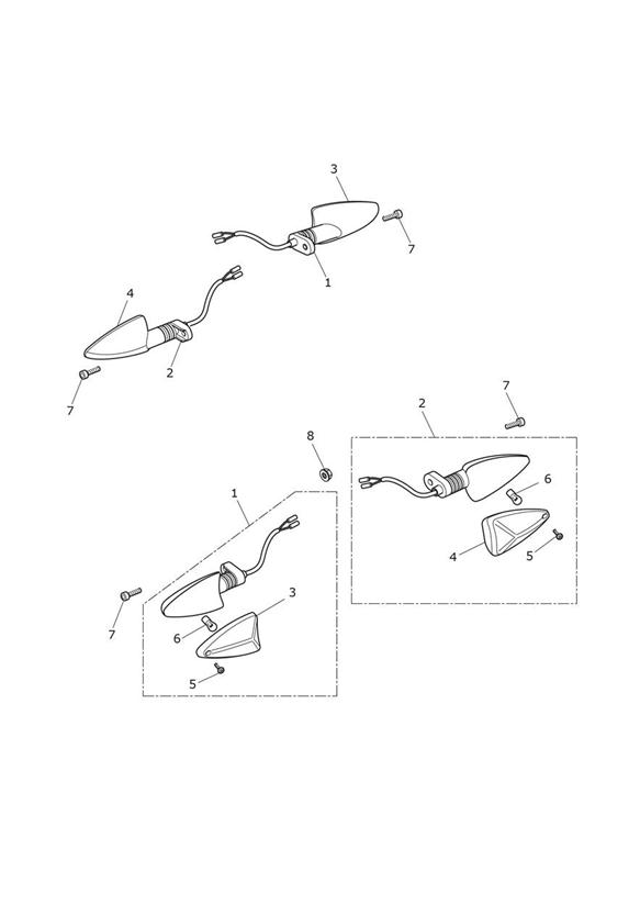 Diagram Indicators for your Triumph Thunderbird  1600 & 1700 STORM