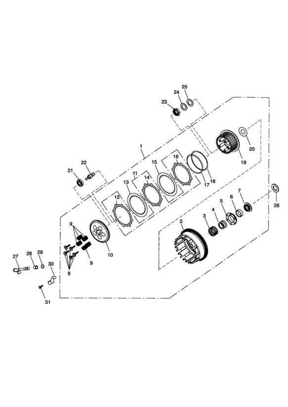 Diagram Clutch for your 2011 Triumph Tiger 800  