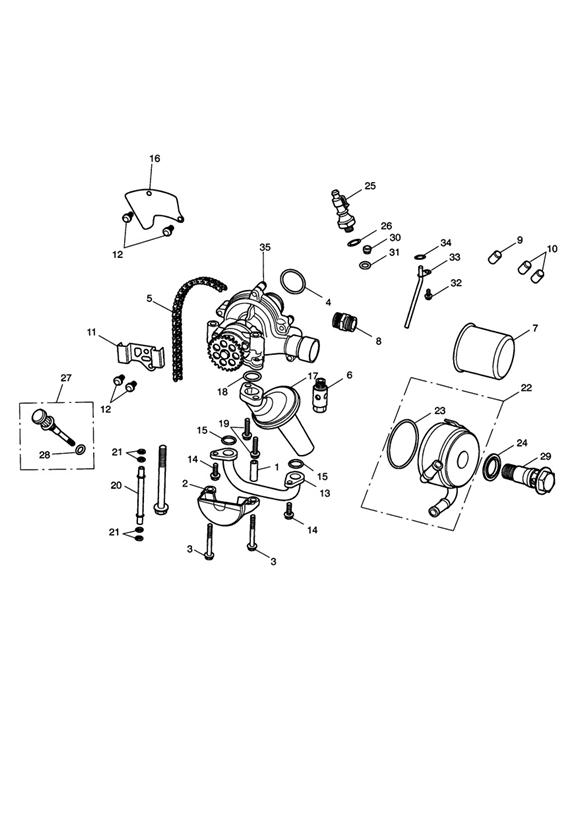 Diagram Oil Pump Drive for your 2011 Triumph Tiger 800  