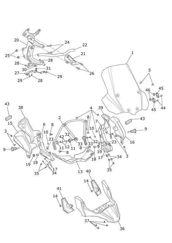 Diagram Cockpit for your Triumph Tiger  