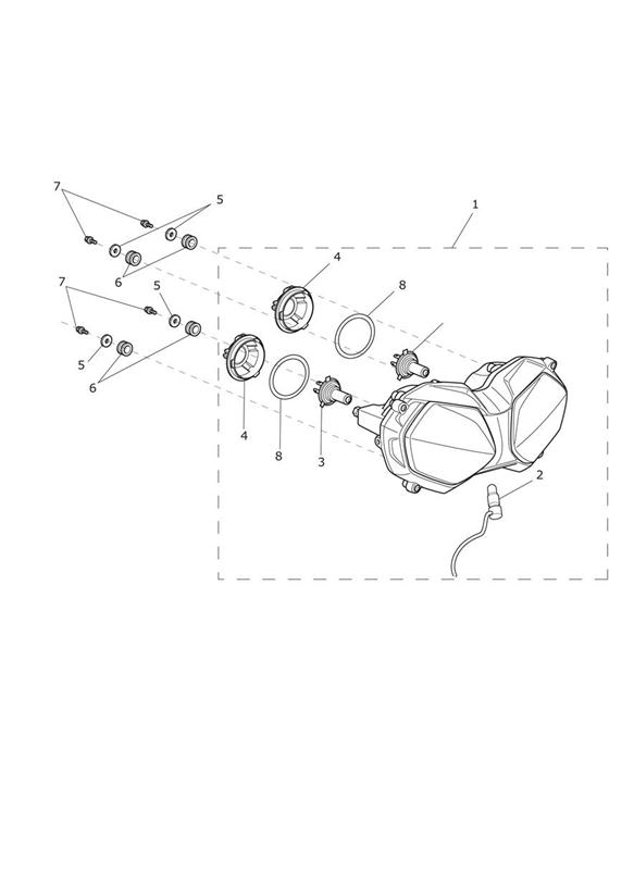 Diagram Headlight Assembly for your Triumph