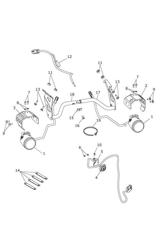 Diagram Fog Lamps for your Triumph Tiger  