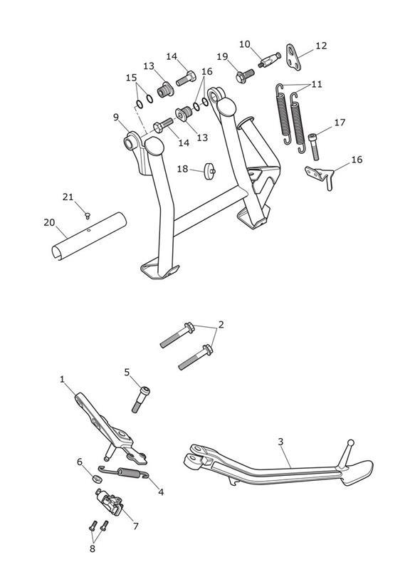 Diagram Stands for your 2018 Triumph Street Cup   