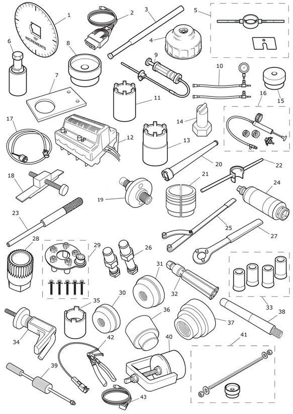 Diagram Service Tools for your Triumph Tiger  