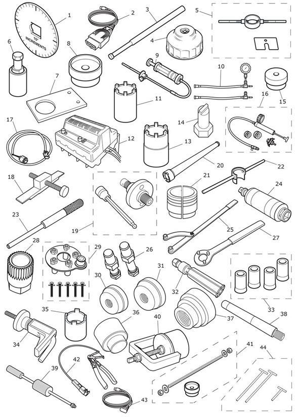 Diagram Service Tools for your Triumph Tiger  