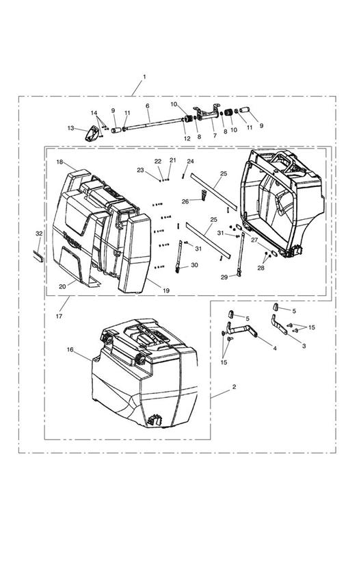 Diagram 2 Box Pannier Kit, Touring, US for your 2007 Triumph Tiger   