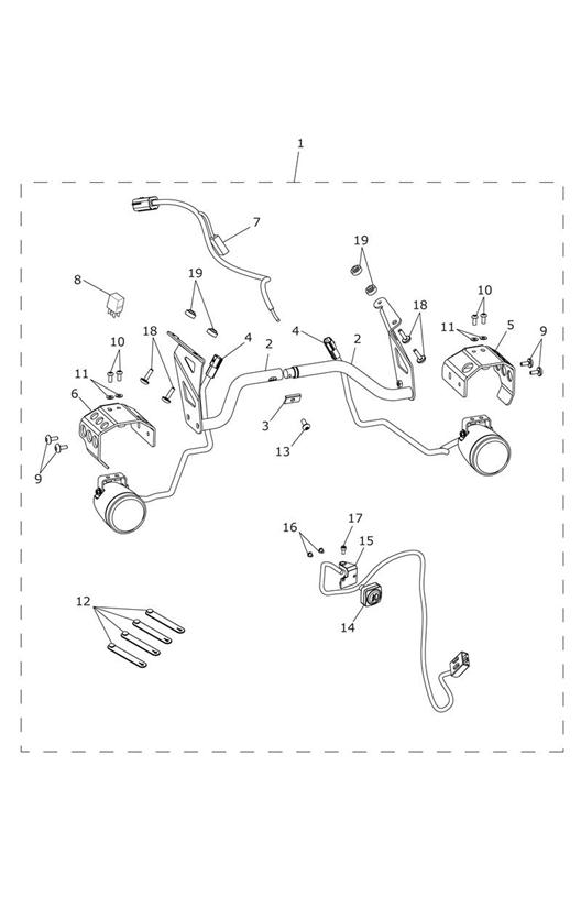 Diagram Fog Light Kit for your 2013 Triumph Tiger   