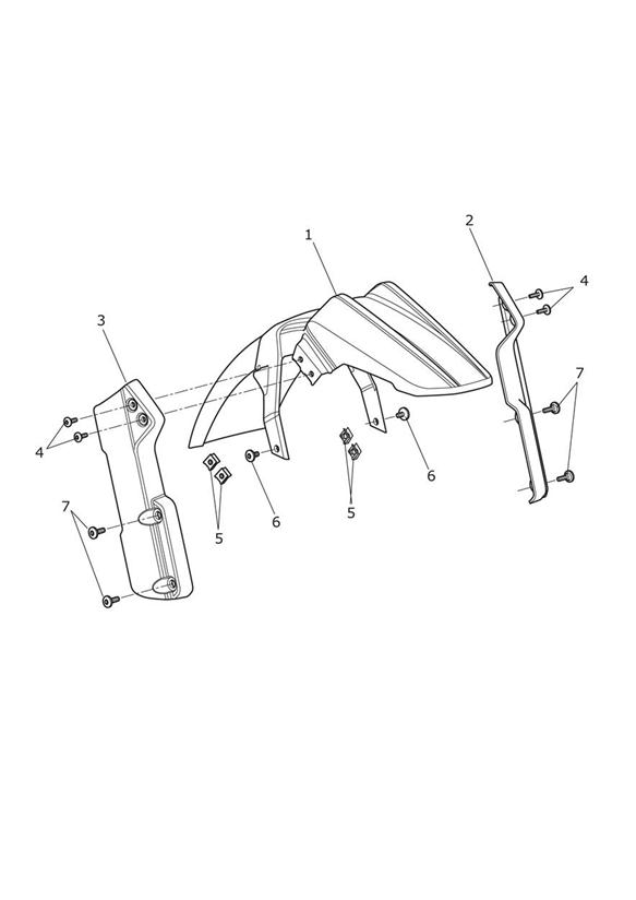 Diagram Front Mudguard for your 2016 Triumph Tiger   