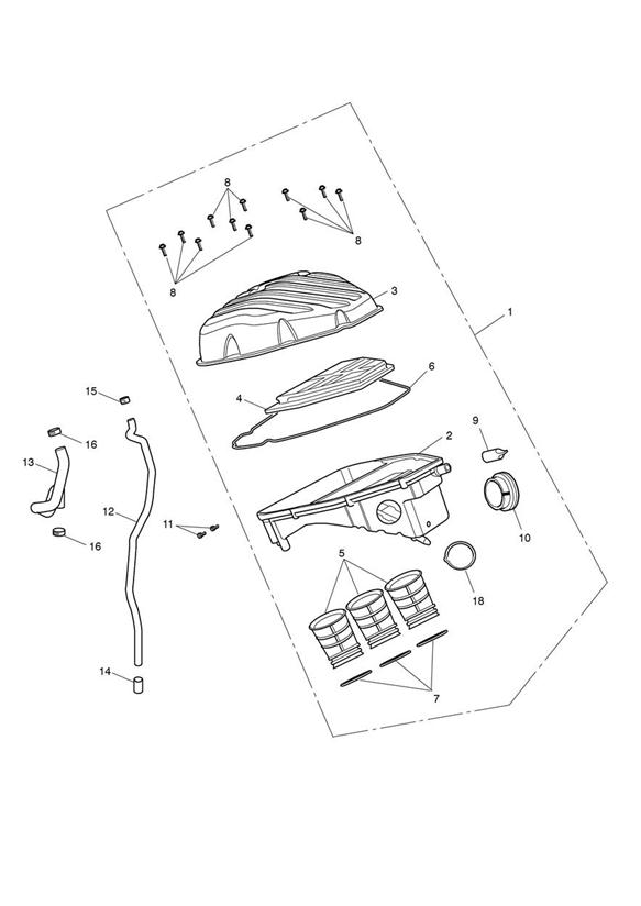 Diagram Airbox for your 2000 Triumph Daytona  955i 132513 > 