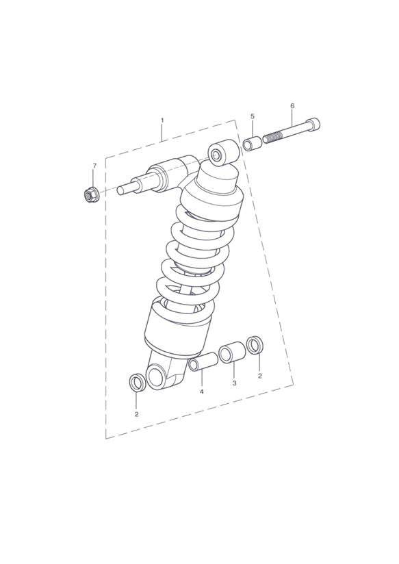 Diagram Rear Suspension Unit for your 2016 Triumph Tiger   