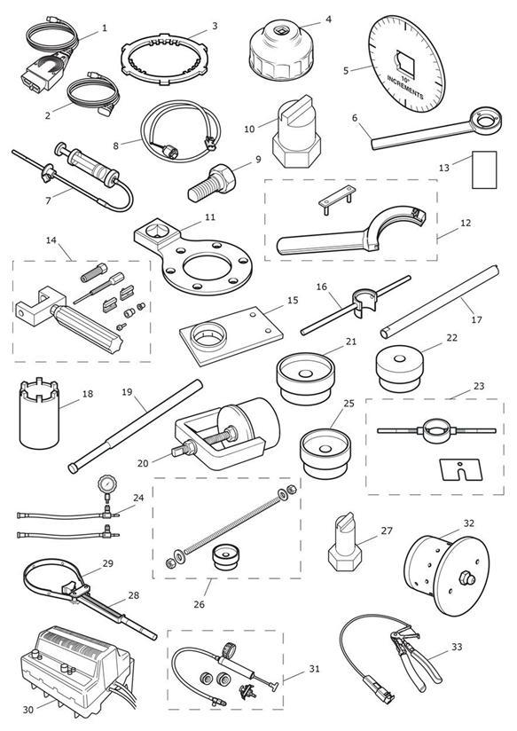 Diagram Service Tools for your Triumph Tiger  