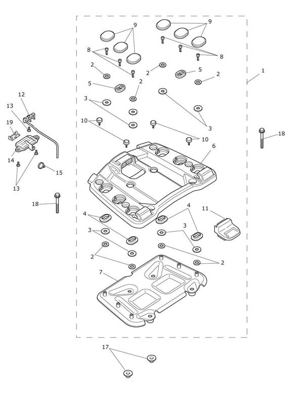 Diagram Sliding Carriage for your 2014 Triumph Sprint GT  