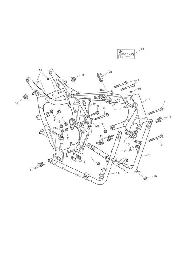 Diagram Main Frame & Fittings for your 2018 Triumph Bonneville  T100 