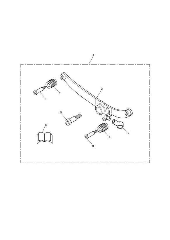 Diagram Rocker Gear Lever Kit, Chrome for your Triumph