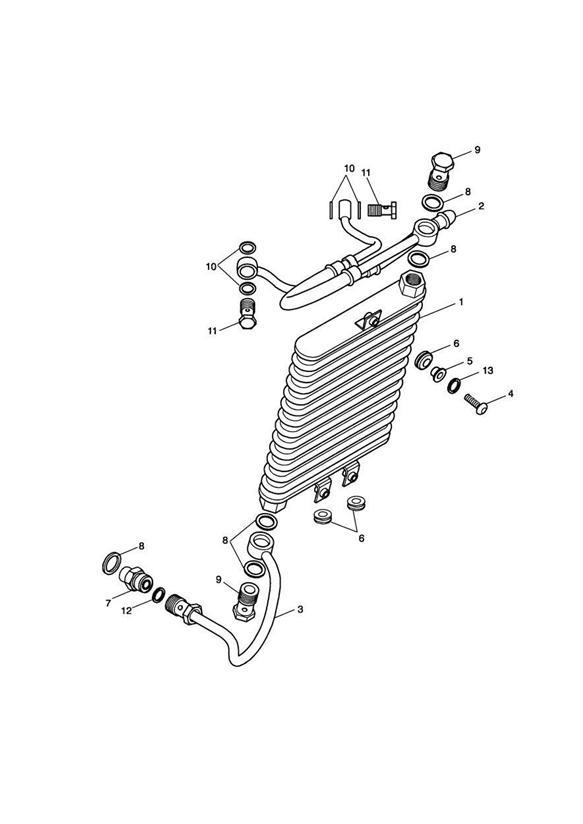 Diagram Cooling System for your 1995 Triumph Thunderbird  Standard 