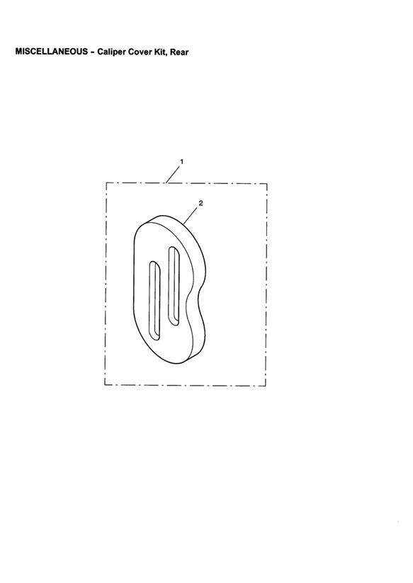 Full size assembly image of Caliper Cover Kit, Rear (1/1)