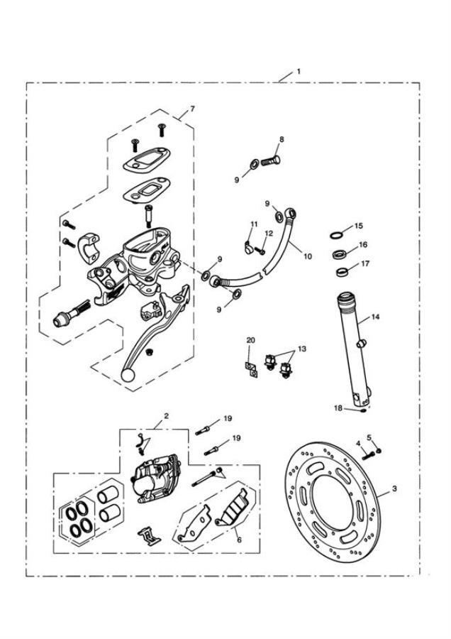 Diagram Brake Upgrade Kit for your 2017 Triumph Bonneville Bobber   